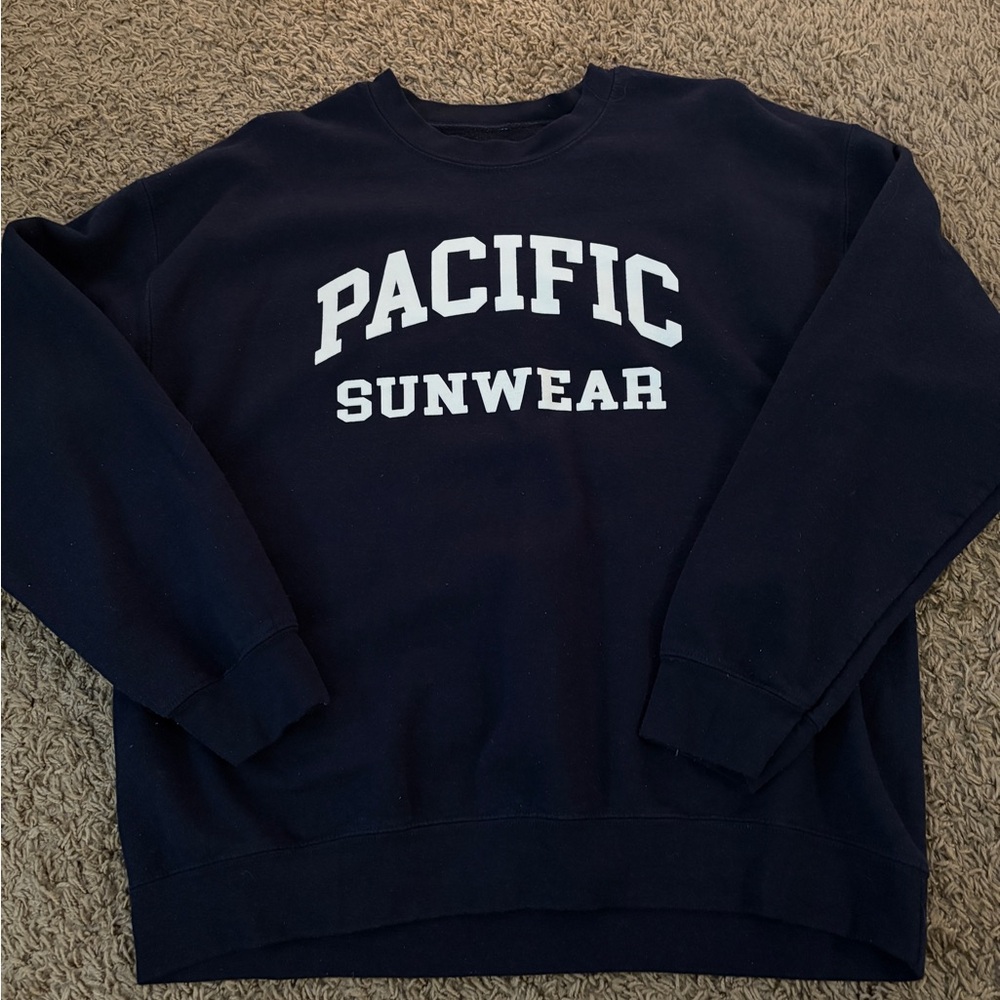 Pacsun Oversized Navy and white vintage Pacific Sunwear sweatshirt #Pacsun